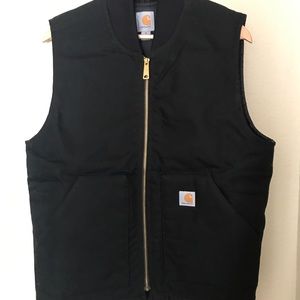 Carhartt work vest black duck quilted